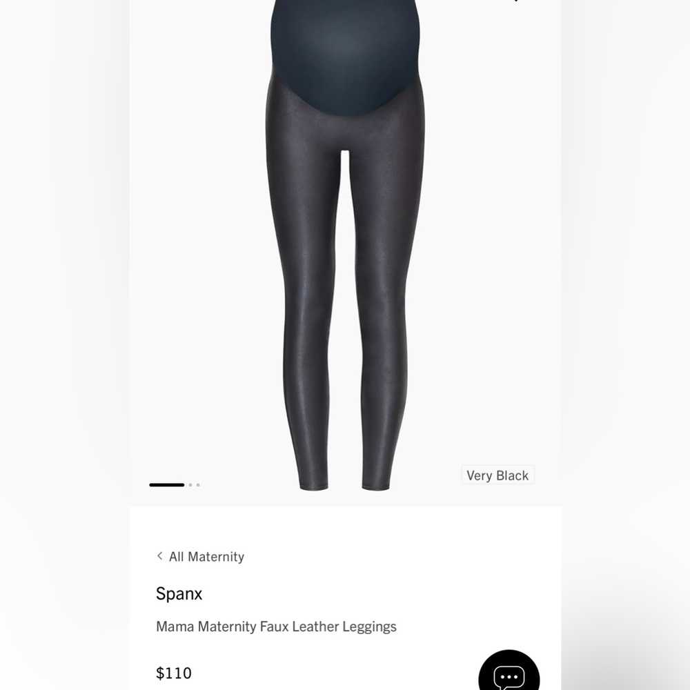 Spanx Mama Maternity Faux Leather Leggings